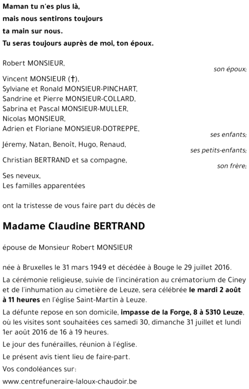 Claudine BERTRAND