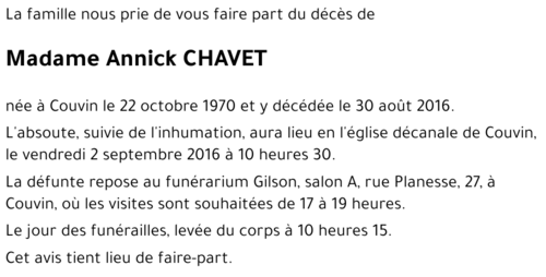 Annick CHAVET