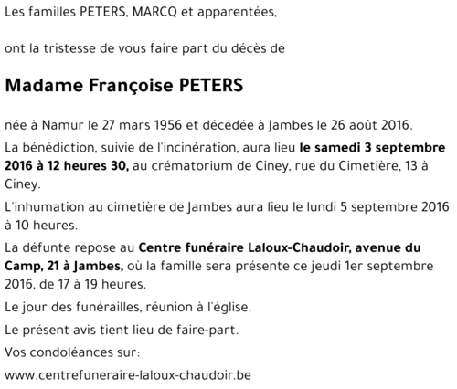 Françoise PETERS