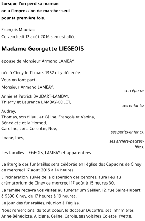 Georgette LIEGEOIS