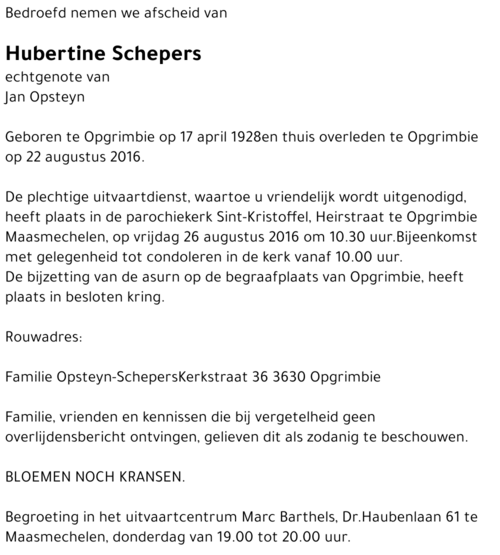 Hubertine Schepers