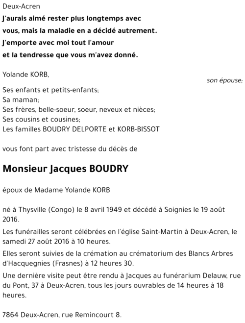 Jacques BOUDRY