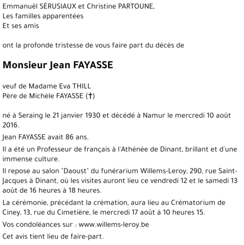 Jean FAYASSE
