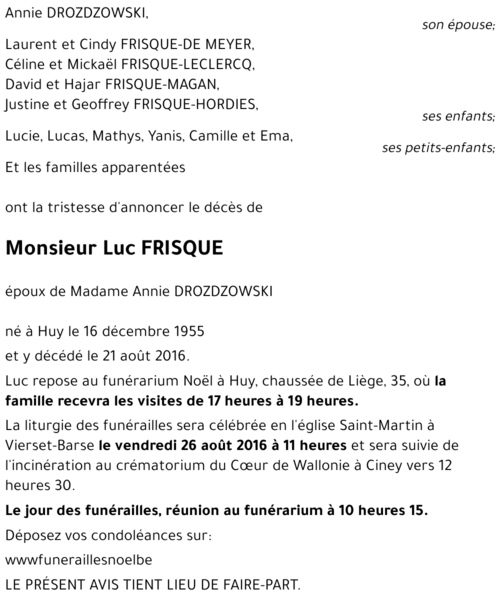 Luc FRISQUE