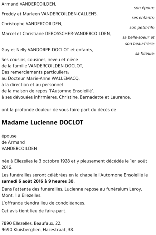 Lucienne DOCLOT