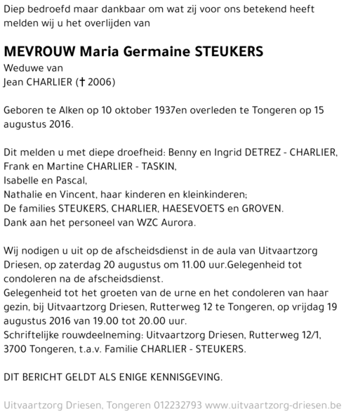 Maria Germaine Steukers
