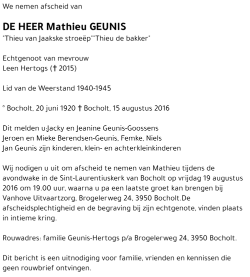 Mathieu Geunis