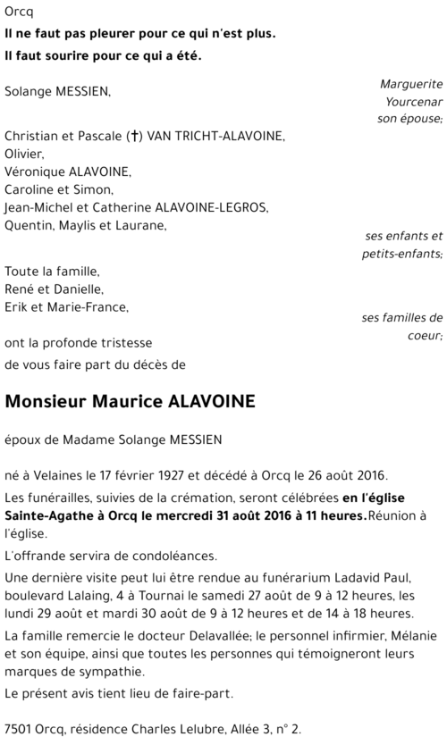 Maurice ALAVOINE