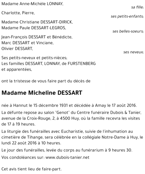 Micheline DESSART