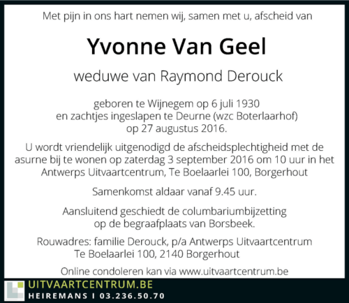 Yvonne Van Geel