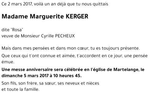 Marguerite KERGER