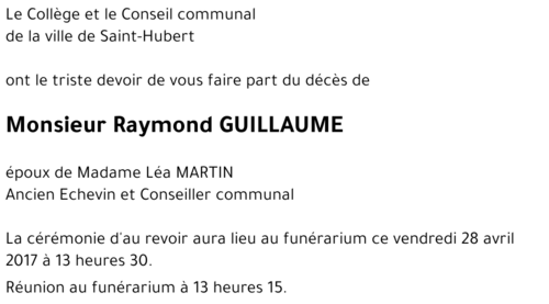 Raymond GUILLAUME