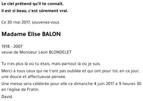 Elise BALON 