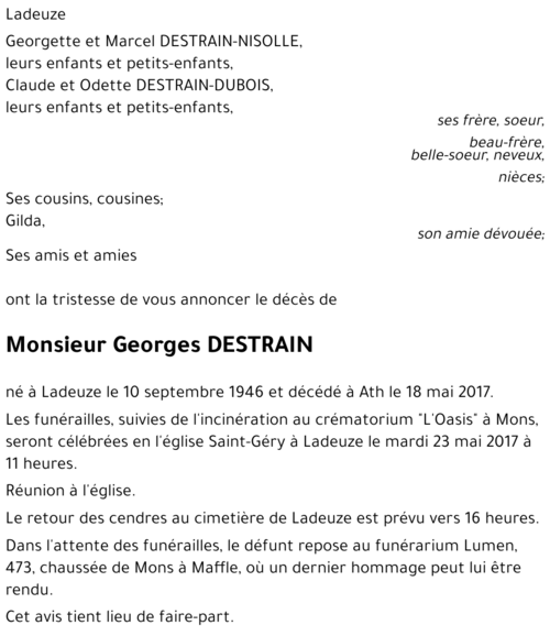 Georges DESTRAIN