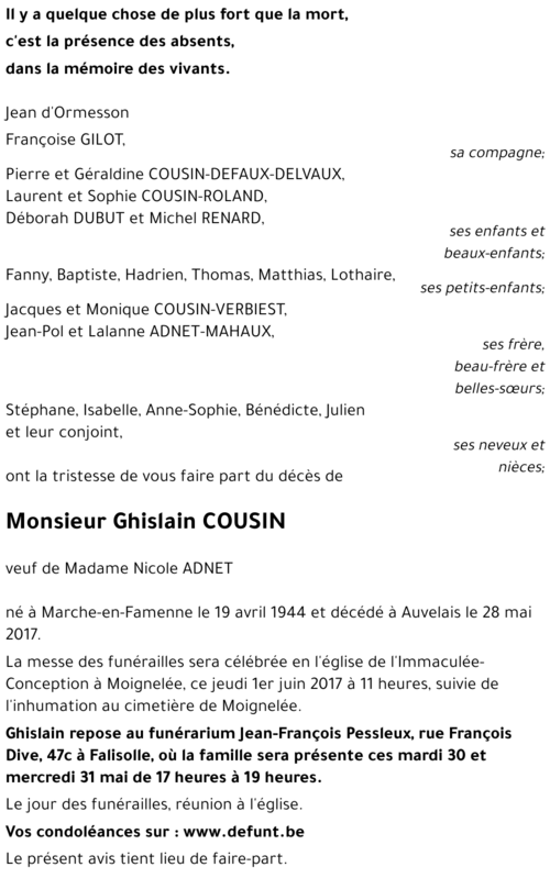 Ghislain COUSIN