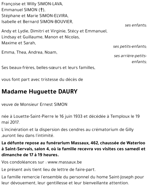 Huguette DAURY