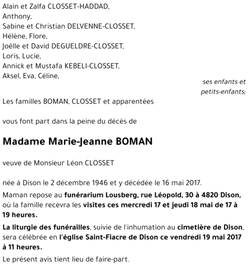 Marie-Jeanne BOMAN