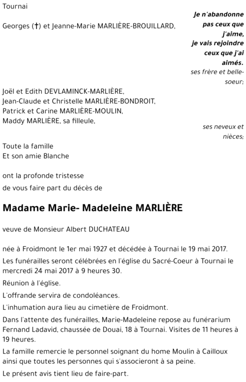 Marie-Madeleine MARLIÈRE