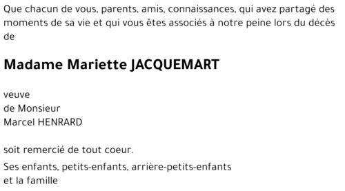 Mariette JACQUEMART