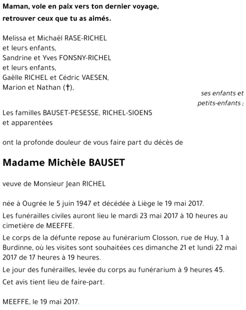 Michèle BAUSET