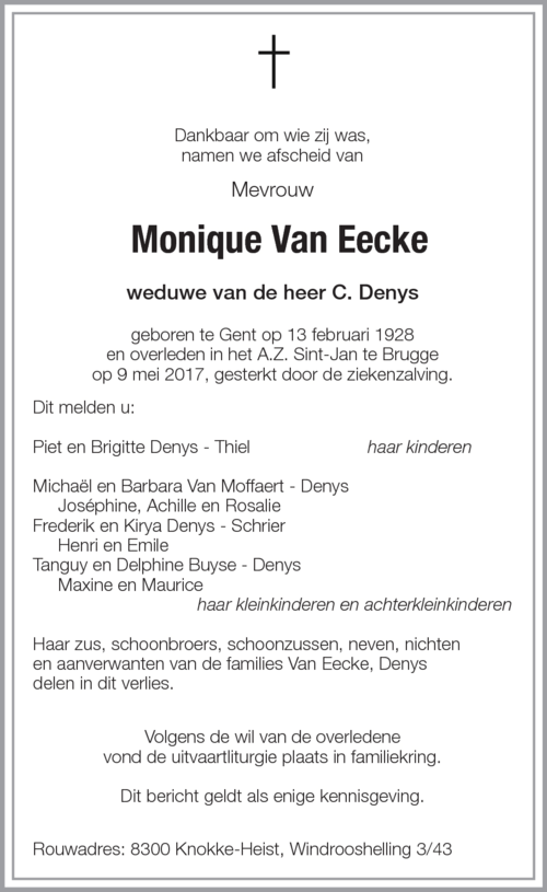 Monique Van Eecke