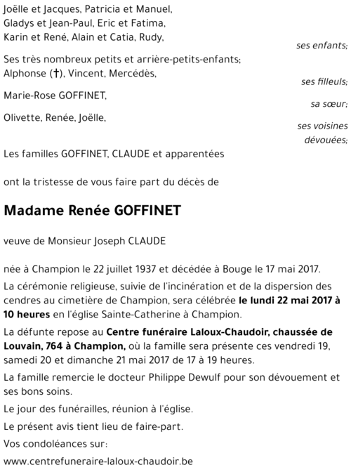 Renée GOFFINET