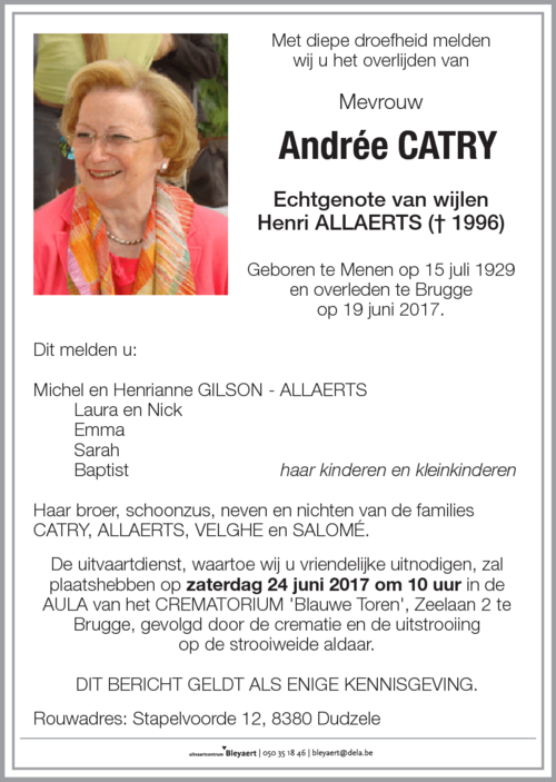 Andrée CATRY