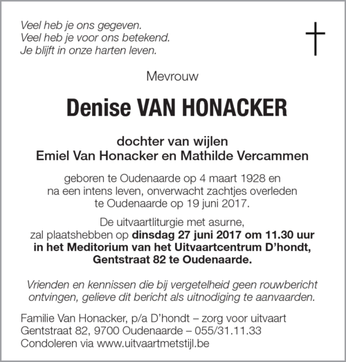 Denise Van Honacker