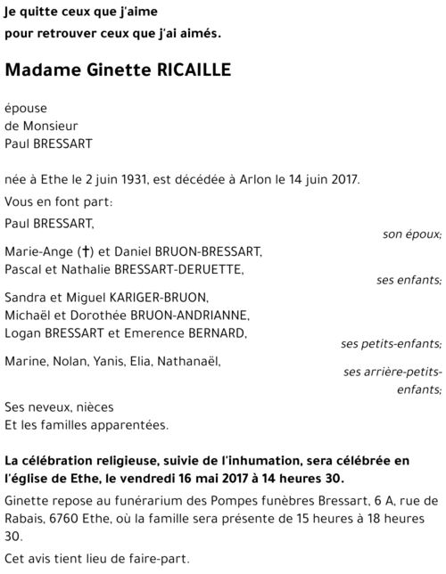 Ginette RICAILLE 