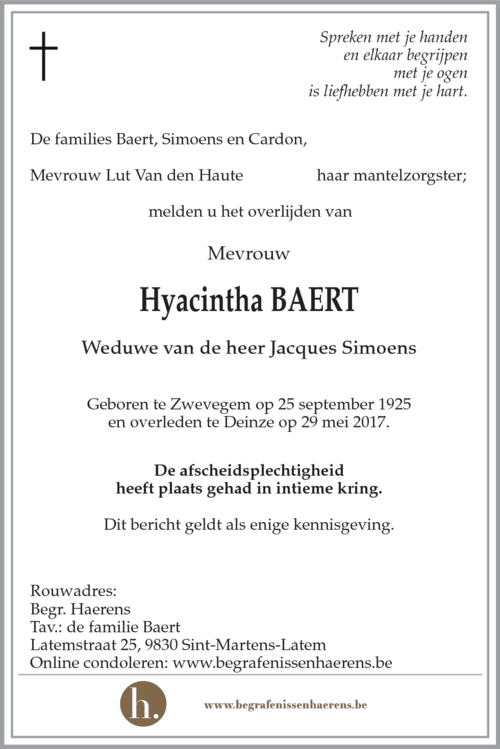 Hyacintha Baert