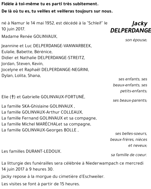 Jacky DELPERDANGE