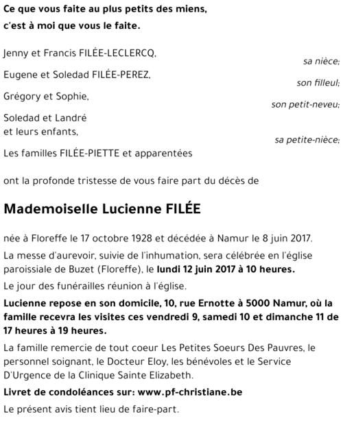 Lucienne FILEE