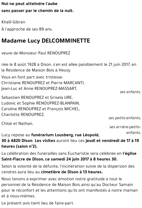 Lucy DELCOMMINETTE