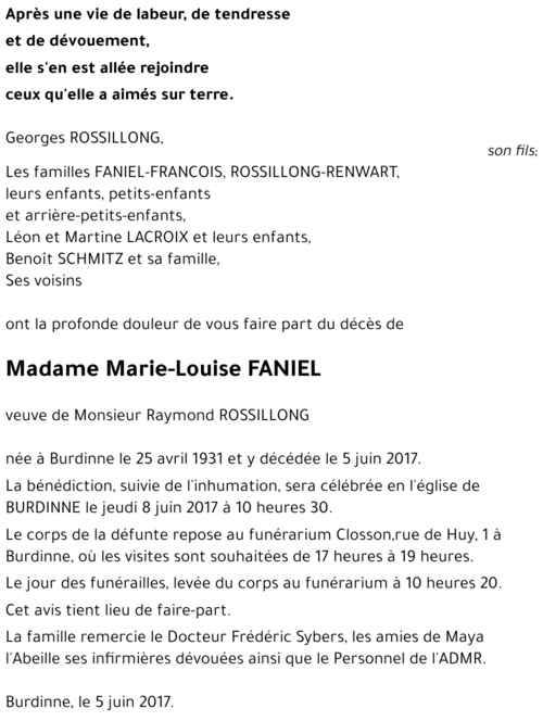 Marie-Louise FANIEL