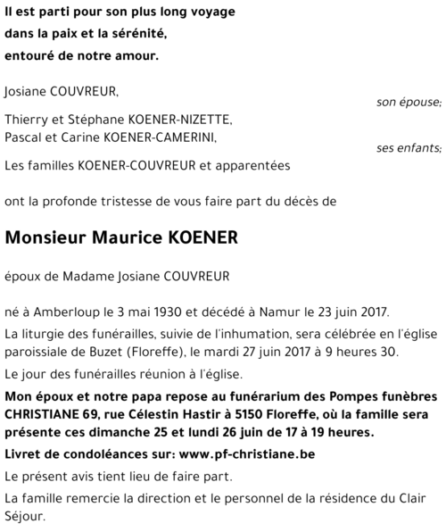 Maurice KOENER