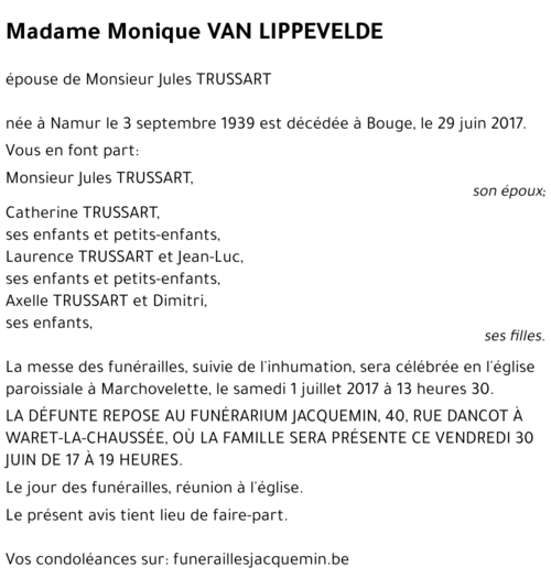 Monique VAN LIPPEVELDE