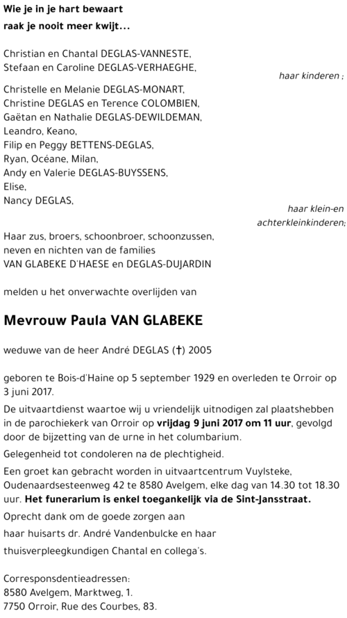 Paula Van Glabeke