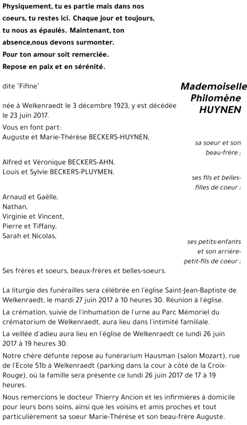 Philomène HUYNEN