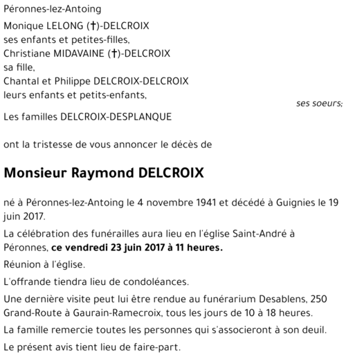 Raymond DELCROIX