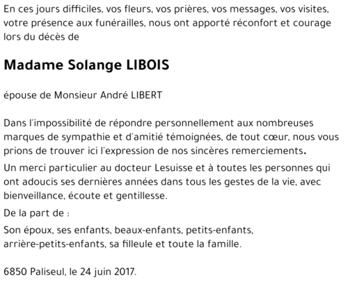 Solange LIBOIS