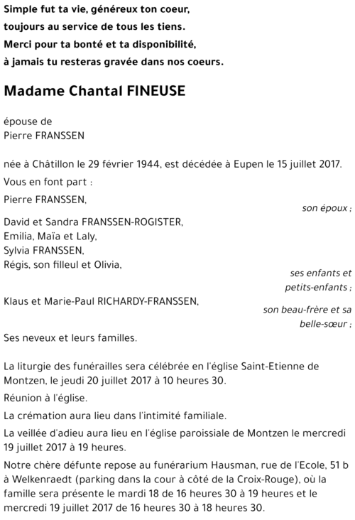 Chantal FINEUSE