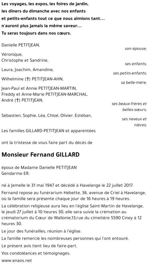 Fernand GILLARD