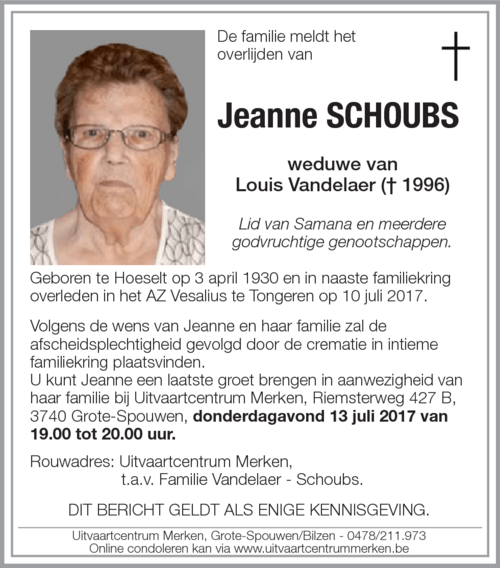 Jeanne Schoubs