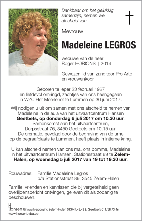 Madeleine LEGROS