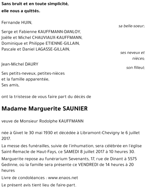 Marguerite SAUNIER