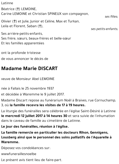Marie DISCART