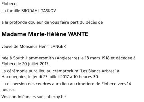 Marie-Hélène WANTE