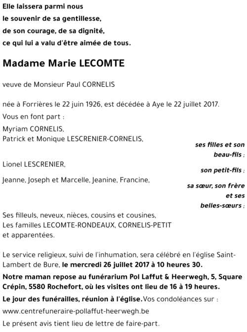 Marie LECOMTE