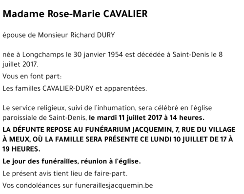 Rose-Marie CAVALIER