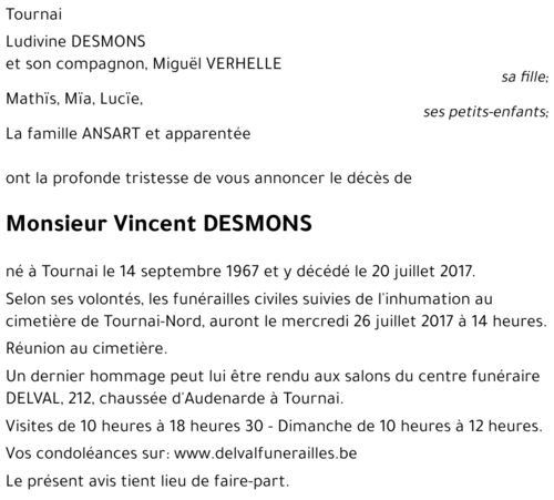 Vincent DESMONS